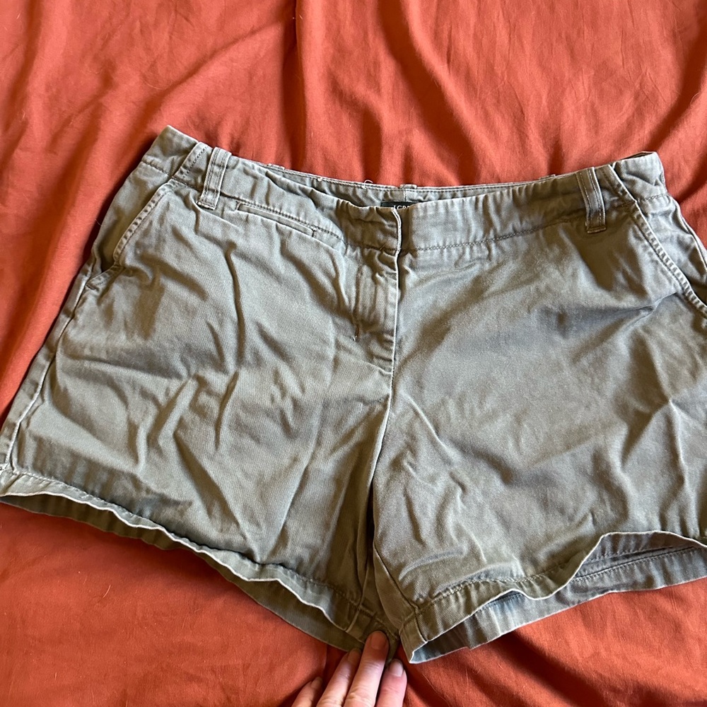 J. Crew Olive Green Chino Shorts, Love Fit, 10, Summer Fun 🤩